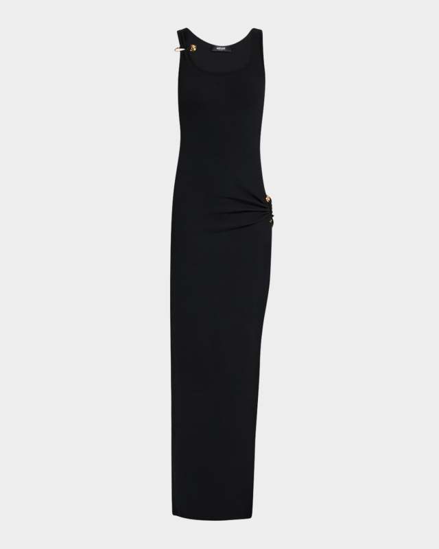 Dress Versace Logo Cotton Stretch Rib